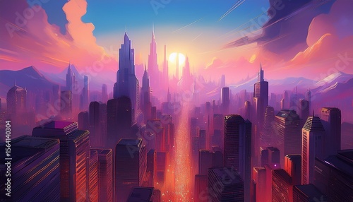 soft glow cityscape