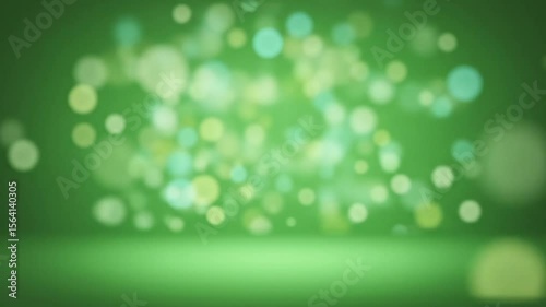 slow motion cinematic bokeh light with green screen background