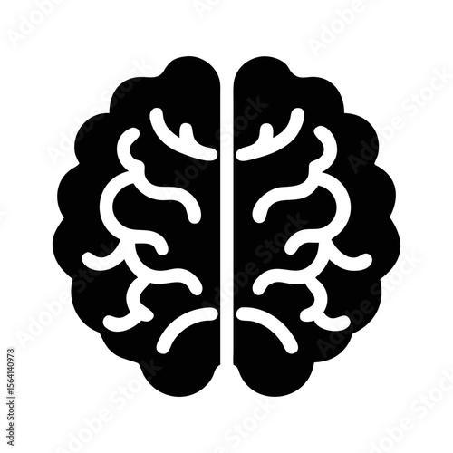 Human Brain Silhouette Illustration Representing Intelligence Knowledge and Cognitive Function