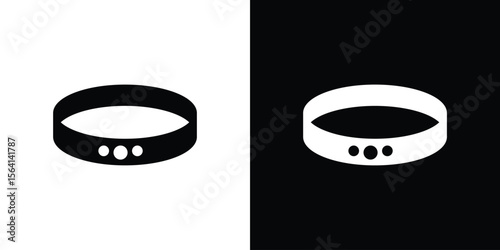 Bracelet icon simple flat graphic illustrations. Black and white silhouette vector