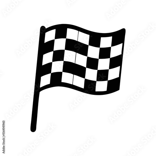 Flaming Race Flag Illustrating Speed, Competition, and the Thrill of Victory