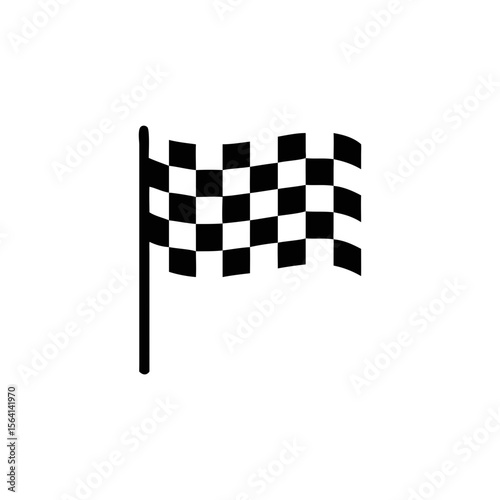 Flaming Race Flag Illustrating Speed, Competition, and the Thrill of Victory