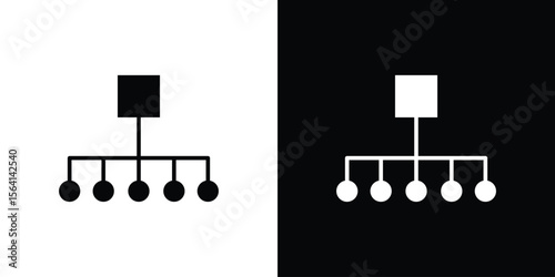 classification icon simple flat graphic illustrations. Black and white silhouette vector