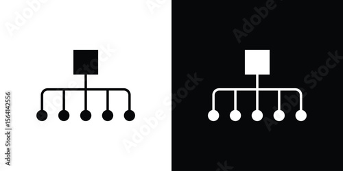 classification icon simple flat graphic illustrations. Black and white silhouette vector
