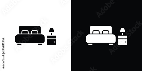 Clean Room icon simple flat graphic illustrations. Black and white silhouette vector