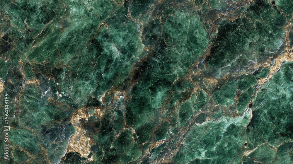 Fototapeta premium A rich deep green marble texture with intricate dark and lighter tonal variations accentuated by a satin finish that enhances its organic patterns perfect for adding sophisticatio
