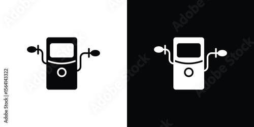 Dialysis icon simple flat graphic illustrations. Black and white silhouette vector