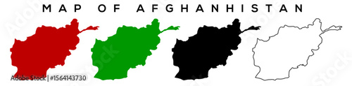 Afghanistan Map Outline – Minimal Vector