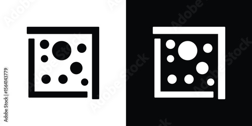 Heat Map icon simple flat graphic illustrations. Black and white silhouette vector