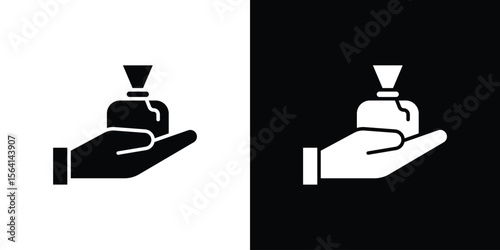 Inheritance law icon simple flat graphic illustrations. Black and white silhouette vector