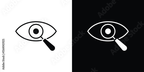 Investigation icon simple flat graphic illustrations. Black and white silhouette vector
