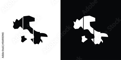 Italy flag icon simple flat graphic illustrations. Black and white silhouette vector