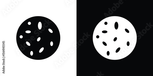 Thalassaemia icon simple flat graphic illustrations. Black and white silhouette vector