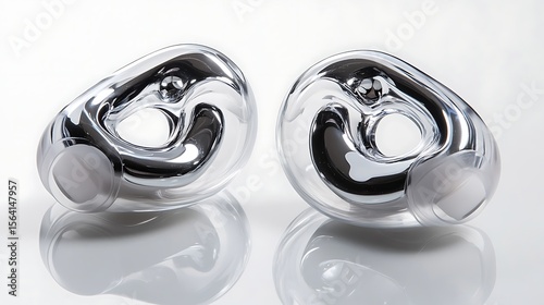 Transparent wireless earbuds with digital interface 