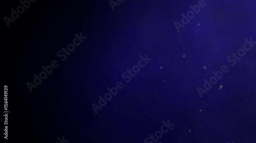 Deep space backdrop showcases a nebula or distant galaxy with a beautiful blue gradient and scattered stardust effect.