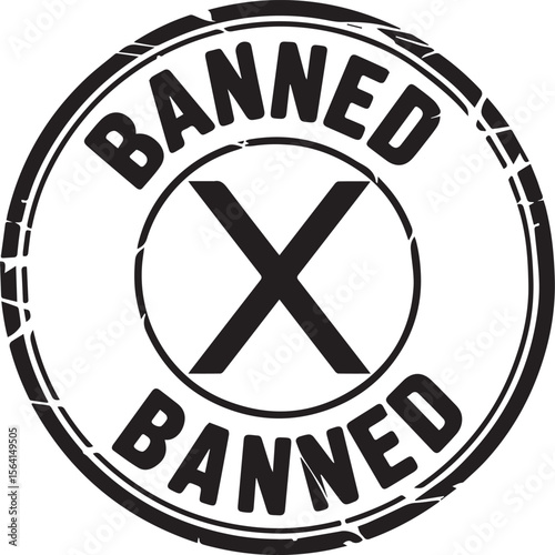 prohibited banned stamp 