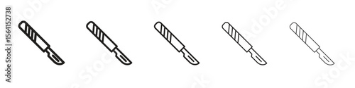 Tableau sur toile Scalpel icon design in thin editable stroke style for graphic work