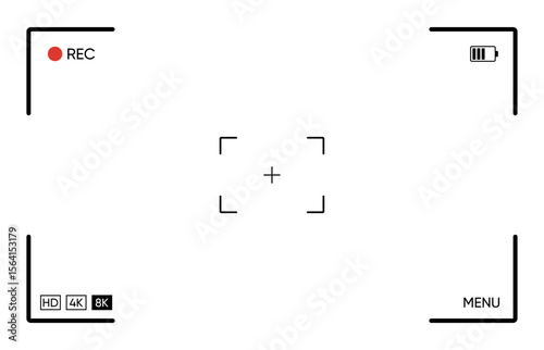 Smartphone camera interface design, grid, ui buttons and controls in high quality smartphone. Vector EPS10