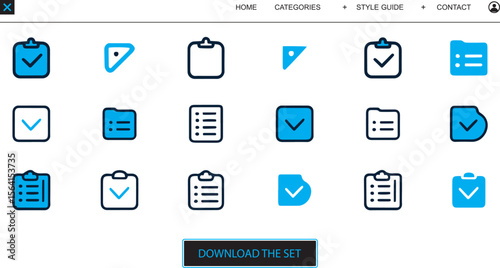 Free Checklist and Task Icons Downloadable UI Kit