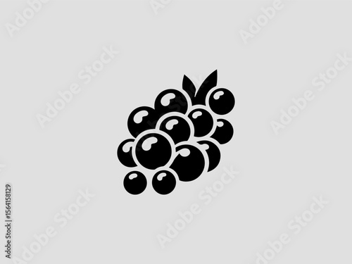 Minimalist black pepper corn vector logo for gourmet spice brands or artisanal markets
