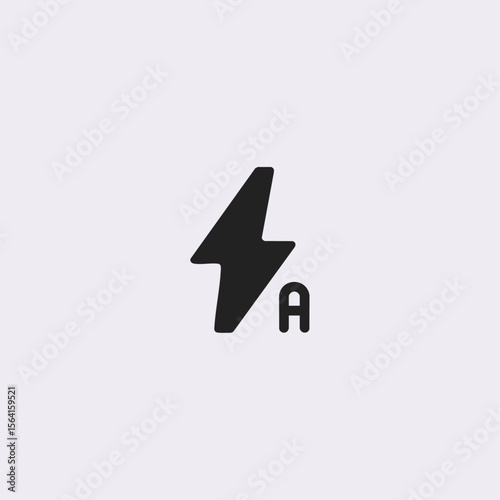Auto Flash icon logo flat vector design
