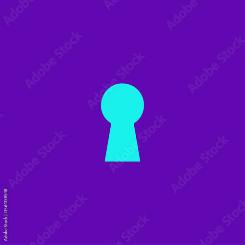 Keyhole icon logo flat vector design