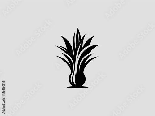 Watercolor lemongrass bundle vector logo with dewdrops for spa or aromatherapy brands