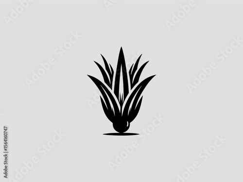 Watercolor lemongrass bundle vector logo with dewdrops for spa or aromatherapy brands