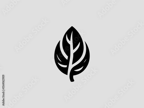 Vintage engraved bay leaf wreath vector logo for wineries or olive oil producers