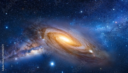 a captivating view of a cluster of bright stars and cosmic dust in the vast expanse of deep space