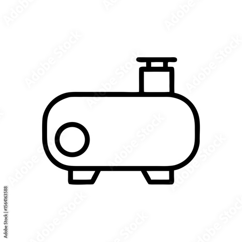 Industrial septic tank illustration in minimalistic style, icon, vector  
