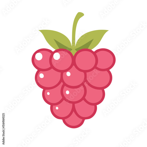 Raspberry Food Icon Isolate...