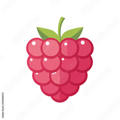 Raspberry Food Icon Isolated on a Transparent Background 