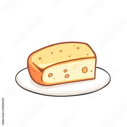My A Simple flat 2D illustration cheese in plate isolated on transparent background, vector, flat design, animation design, simple flat 2D icon, clipart, flat 2D vector, design by me