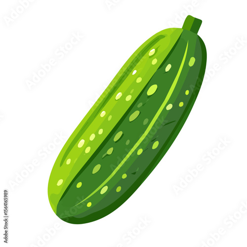 My A Simple flat 2D illustration cucumber isolated on transparent background, vector, flat design, animation design, simple flat 2D icon, clipart, flat 2D vector, design by me. vector icon