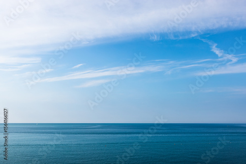 Tranquil Ocean Horizon with Blue Sky 