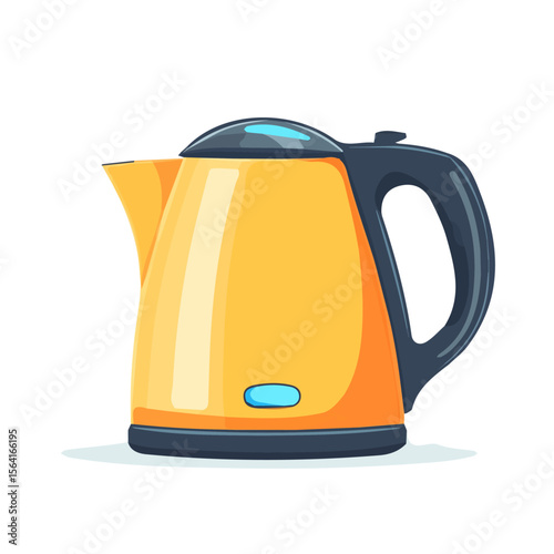 My A Simple flat 2D illustration electric kettle isolated on transparent background, vector, flat design, animation design, simple flat 2D icon, clipart, flat 2D vector, design by me. vector icon