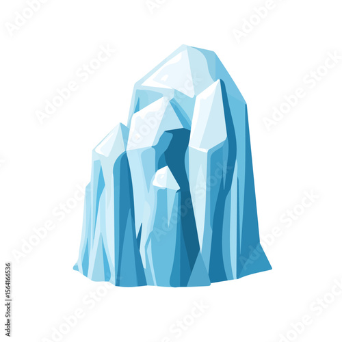 My A Simple flat 2D illustration glacier ice isolated on transparent background, vector, flat design, animation design, simple flat 2D icon, clipart, flat 2D vector, design by me. vector icon