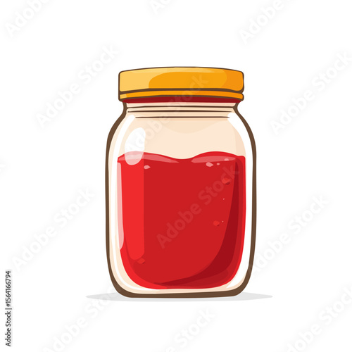 My A Simple flat 2D illustration berry jam isolated on transparent background, vector, flat design, animation design, simple flat 2D icon, clipart, flat 2D vector, design by me. vector icon