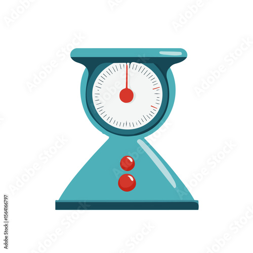 My A Simple flat 2D illustration kitchen scale isolated on transparent background, vector, flat design, animation design, simple flat 2D icon, clipart, flat 2D vector, design by me. vector icon