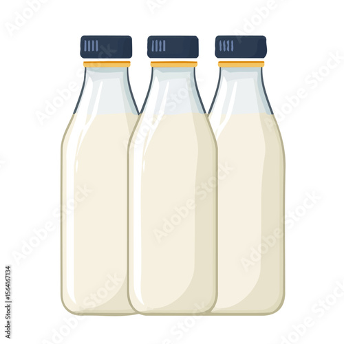 My A Simple flat 2D illustration milk bottles group isolated on transparent background, vector, flat design, animation design, simple flat 2D icon, clipart, flat 2D, design by me. My vector