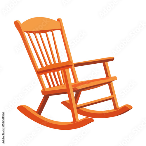My A Simple flat 2D illustration rocking chair isolated on transparent background, vector, flat design, animation design, simple flat 2D icon, clipart, flat 2D vector, design by me. vector