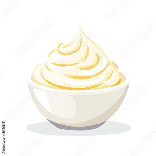 My A Simple flat 2D illustration sour cream isolated on transparent background, vector, flat design, animation design, simple flat 2D icon, clipart, flat 2D, design by me. My vector