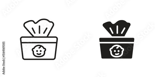 baby wipe icon Design Illustrations. editable web icons