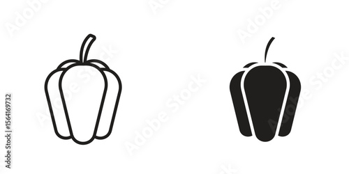 Capsicum icon Design Illustrations. editable web icons