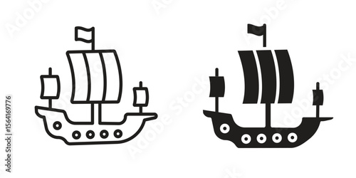 Caravel icon Design Illustrations. editable web icons
