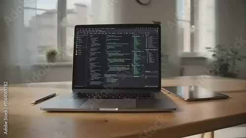 laptop on the table