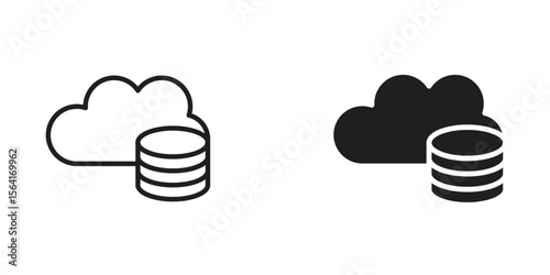 Cloud server icon Design Illustrations. editable web icons