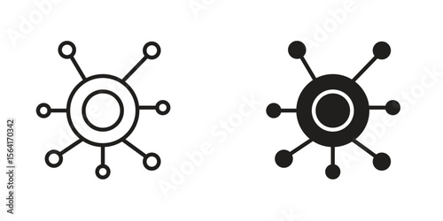 Decentralized icon Design Illustrations. editable web icons
