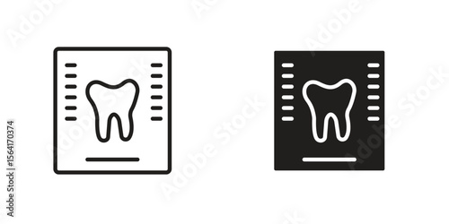 Dental X ray icon Design Illustrations. editable web icons